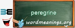 WordMeaning blackboard for peregrine